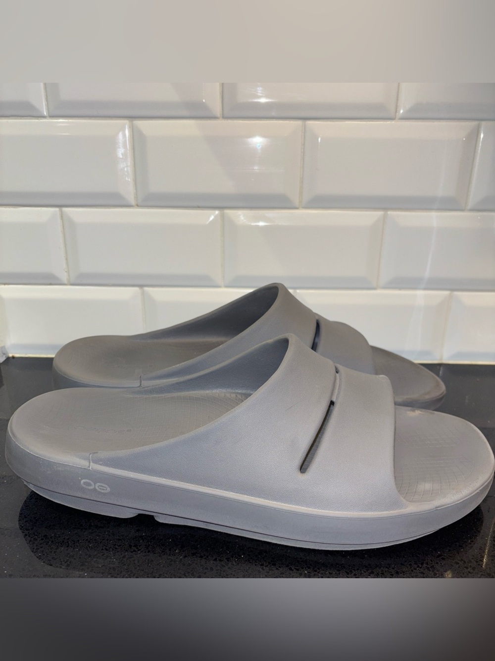 OOFOS OOahh Recovery Slide Size 14 Men’s Gray